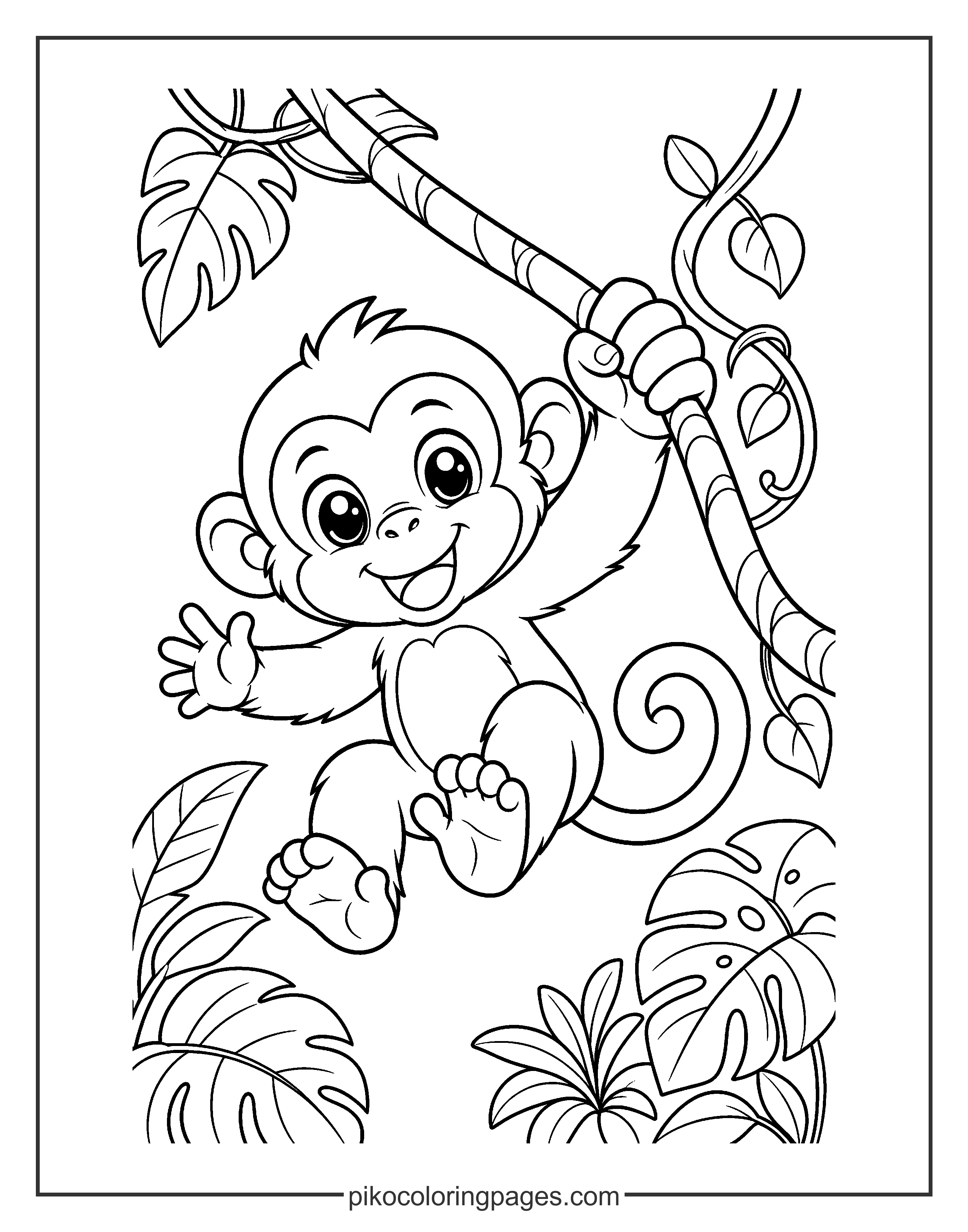 27 Free Monkey Coloring Pages (Printable PDF Collection for Kids)