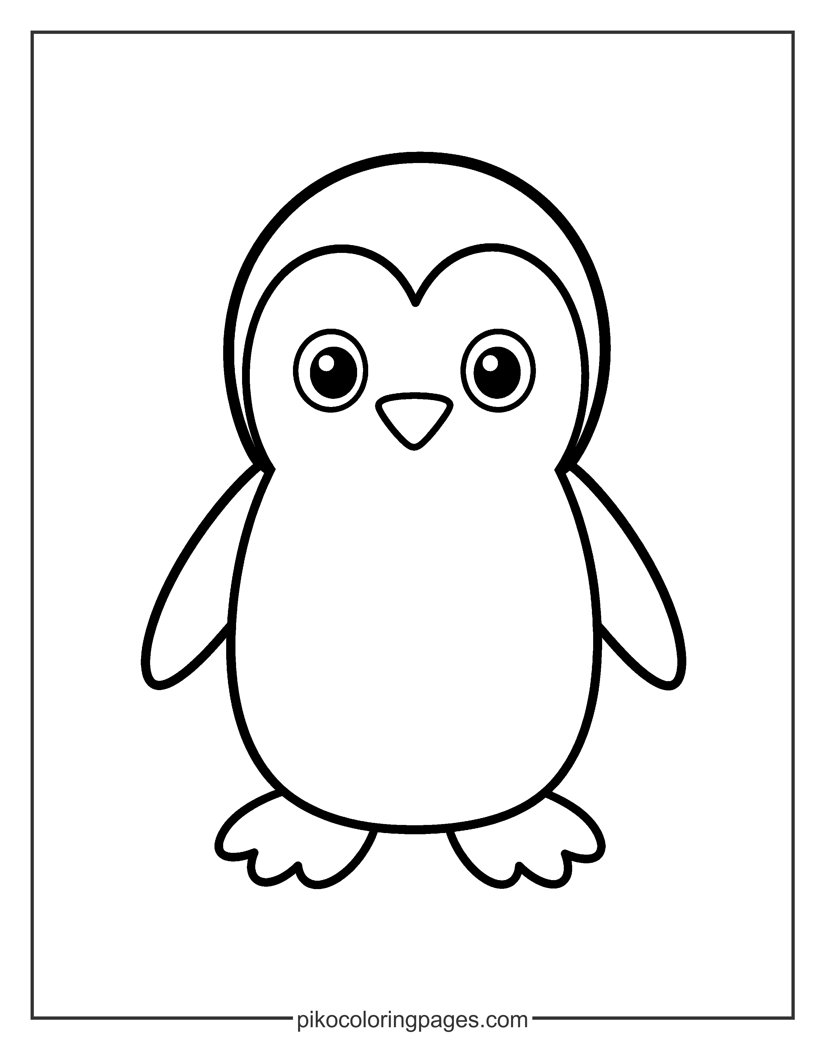 Perfect for little hands, this simple penguin is easy to color. A very simple penguin outline for preschoolers to color with thick lines.